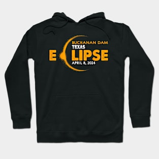 Total Solar Eclipse 2024 In Buchanan Dam Texas Hoodie